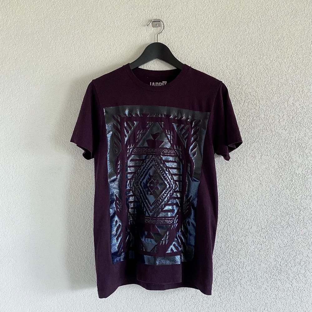 LA DRFT Burgundy Indigenous Rug-Design Shirt